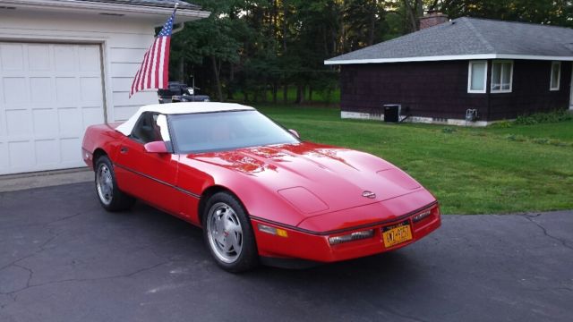 1988 Red Chevrolet Corvette Convertible