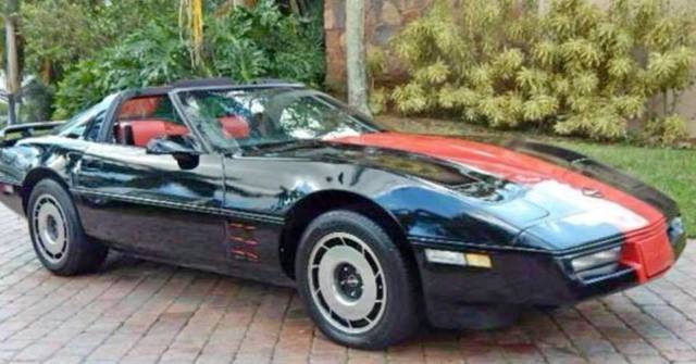 1984 Black/Devil RED Chevrolet Corvette Coupe / Convertable
