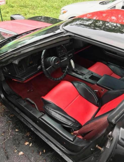 1984 Black/Devil RED Chevrolet Corvette Coupe / Convertable