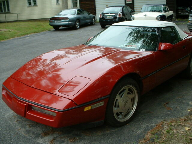 1989 Red Chevrolet Corvette Convertible