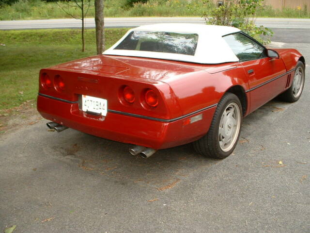 1989 Red Chevrolet Corvette Convertible