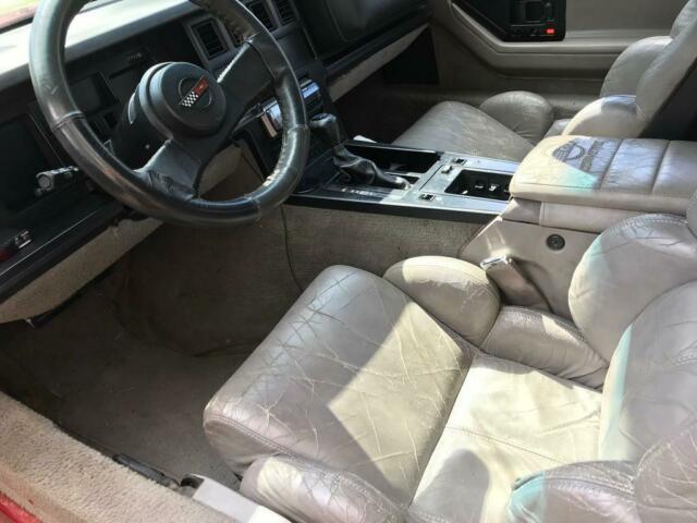 1989 Red Chevrolet Corvette Convertible