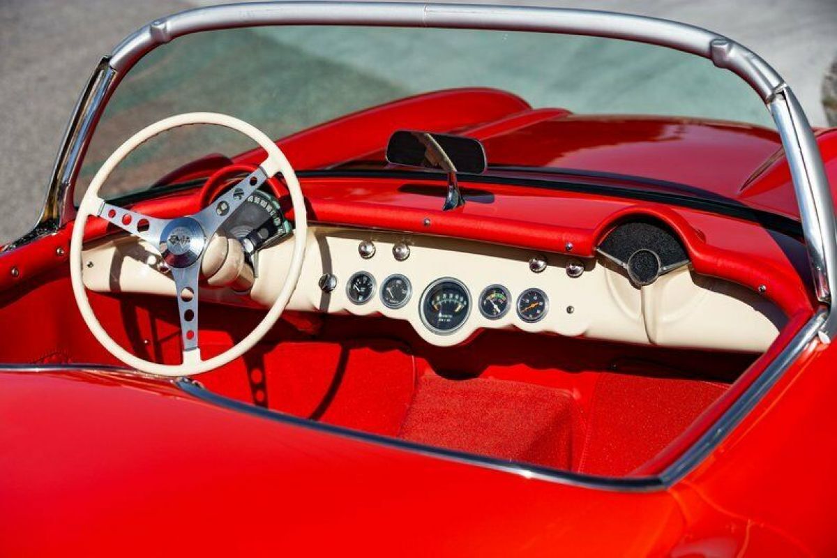 1957 Red Chevrolet Corvette --
