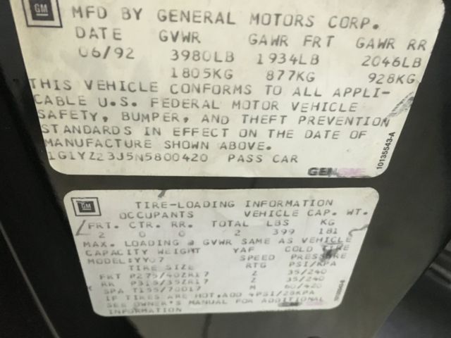 1991 Burgundy Chevrolet Corvette Coupe