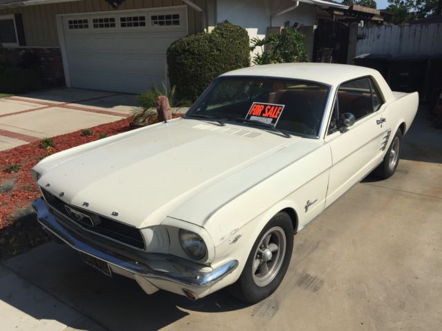 1966 White Ford Mustang Coupe