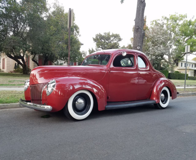 1939 Burgundy Ford Deluxe Coupe