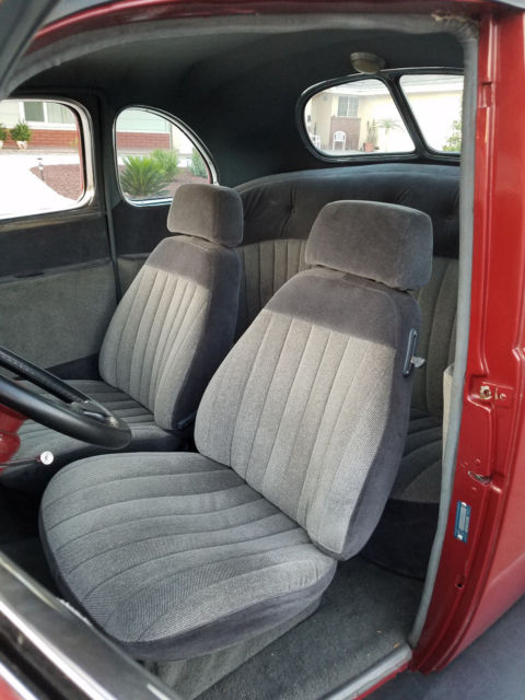 1939 Burgundy Ford Deluxe Coupe