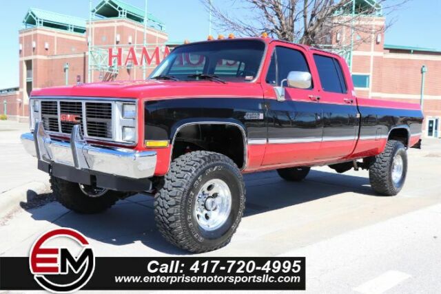 1988 RED/BLACK GMC Sierra 3500 Crew Pickup