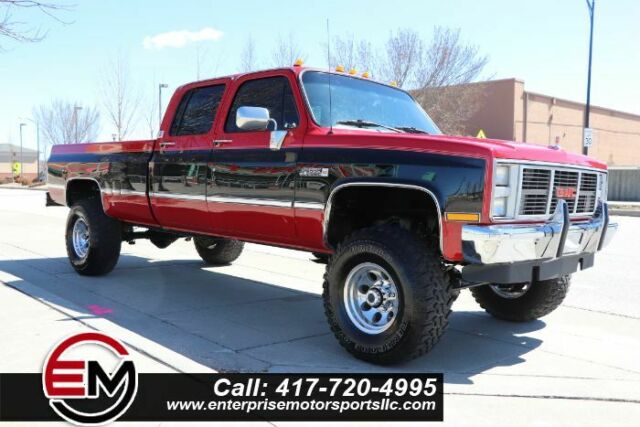 1988 RED/BLACK GMC Sierra 3500 Crew Pickup
