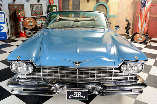 1957 Blue Chrysler Imperial Convertible
