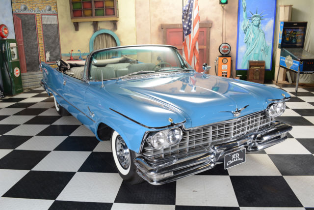 1957 Blue Chrysler Imperial Convertible