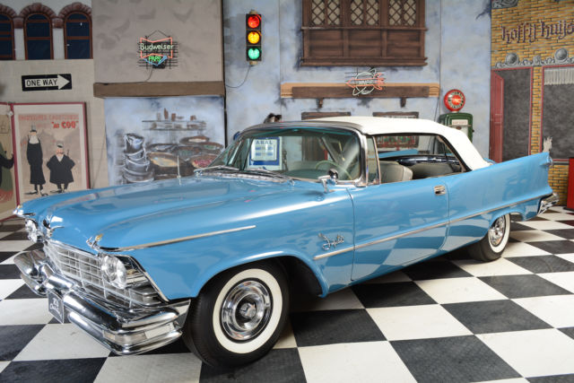 1957 Blue Chrysler Imperial Convertible