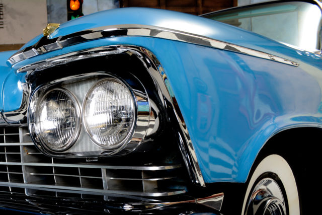 1957 Blue Chrysler Imperial Convertible