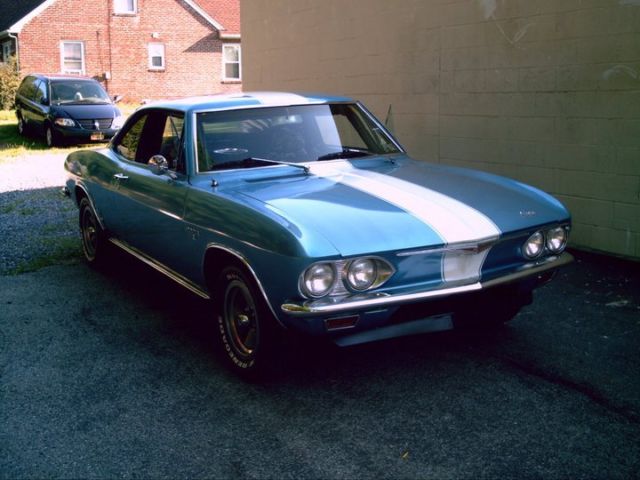 1965 Blue Chevrolet Corvair Coupe
