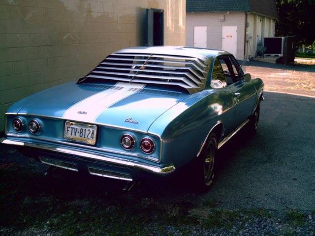 1965 Blue Chevrolet Corvair Coupe