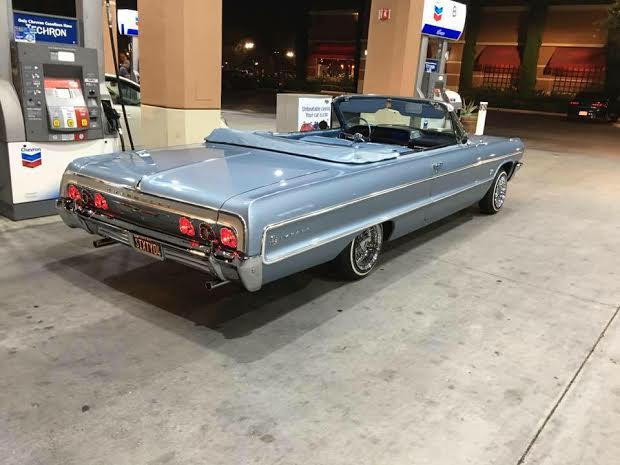 1964 Blue Chevrolet Impala Convertible