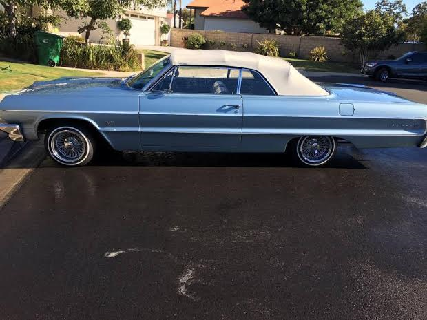 1964 Blue Chevrolet Impala Convertible