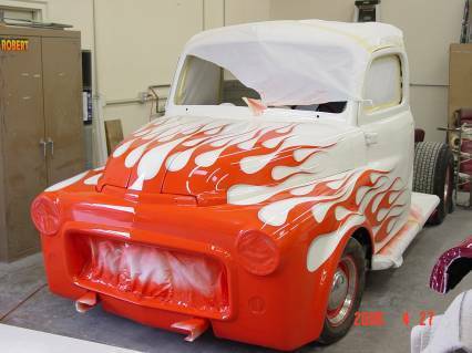1951 White / Orange Dodge B-3C