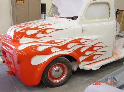 1951 White / Orange Dodge B-3C