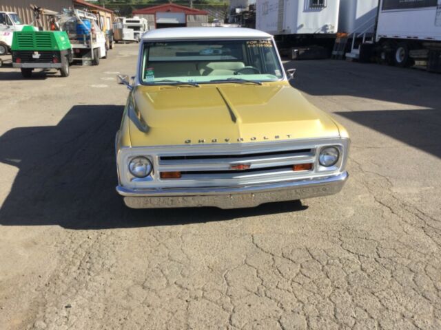 1967 Gold & White Chevrolet C-10 Extended Crew Cab Pickup