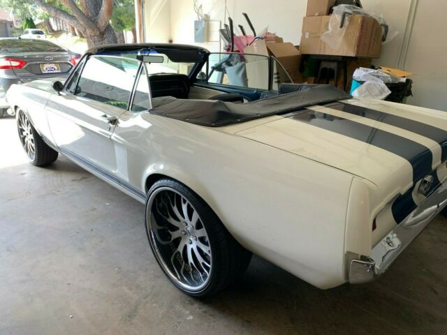 1967 White/Blue Ford Mustang Convertible