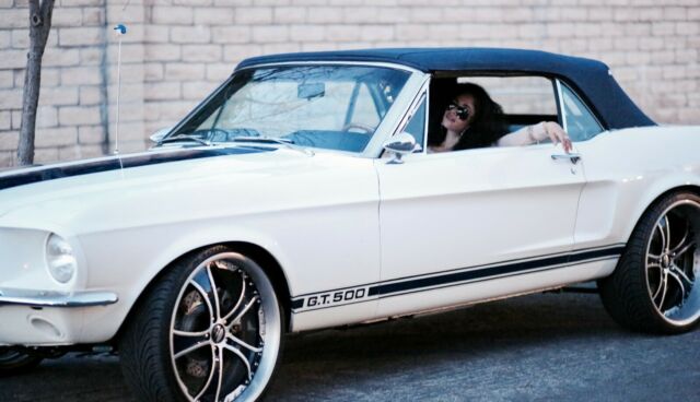1967 White/Blue Ford Mustang Convertible
