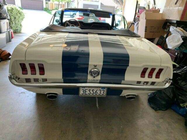 1967 White/Blue Ford Mustang Convertible