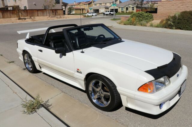 1993 White Ford Mustang Convertible