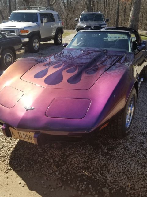 1977 Black/purple/muti color Chevrolet Corvette Coupe