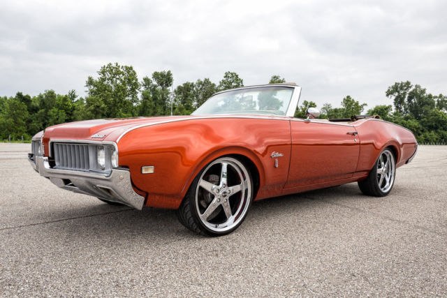 1969 Orange Oldsmobile Cutlass Convertible
