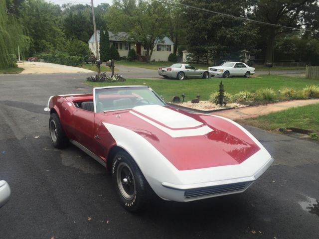 1968 Burgundy Chevrolet Corvette Convertible