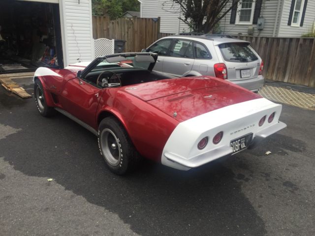 1968 Burgundy Chevrolet Corvette Convertible