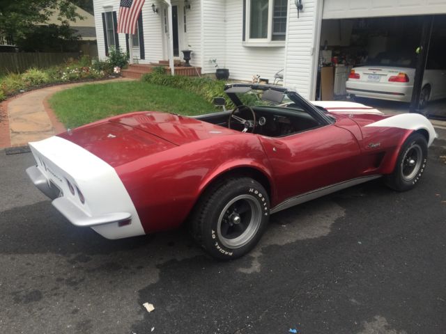 1968 Burgundy Chevrolet Corvette Convertible