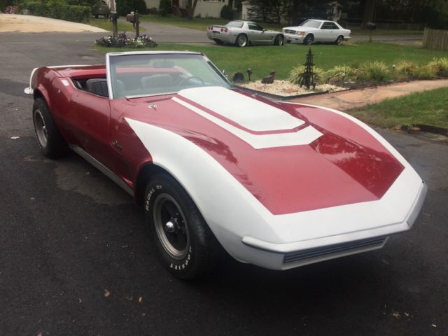 1968 Burgundy Chevrolet Corvette Convertible