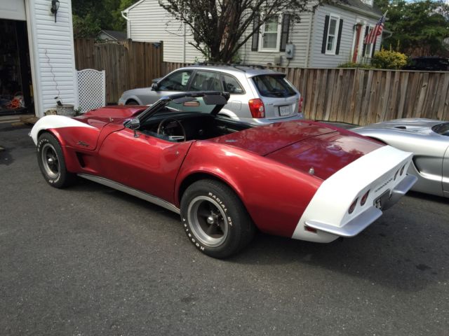 1968 Burgundy Chevrolet Corvette Convertible