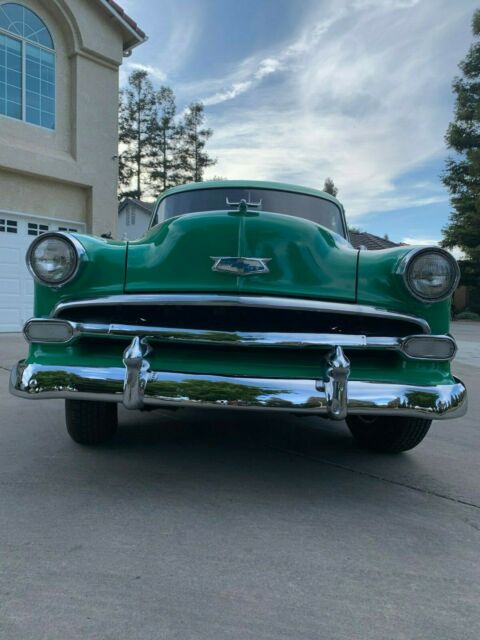 1954 Green with off white Chevrolet Bel Air/150/210 Sedan