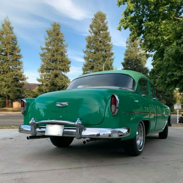 1954 Green with off white Chevrolet Bel Air/150/210 Sedan