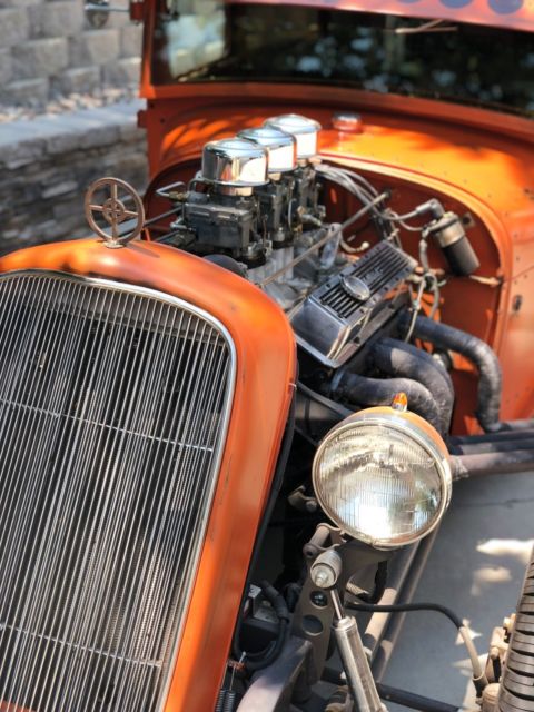 1929 Orange Ford Model A Coupe