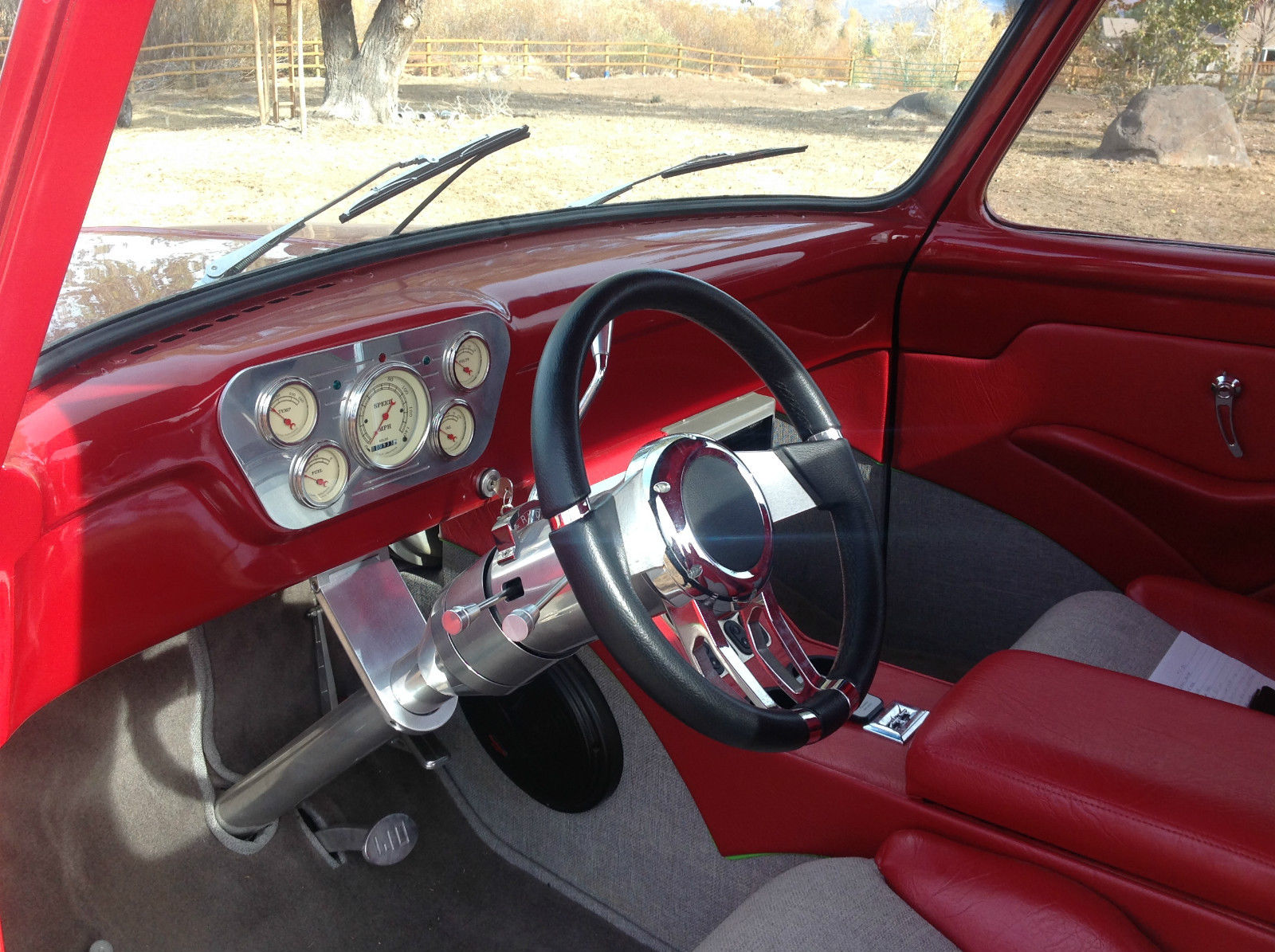 1954 Silver and Red Ford F-100 Pickup