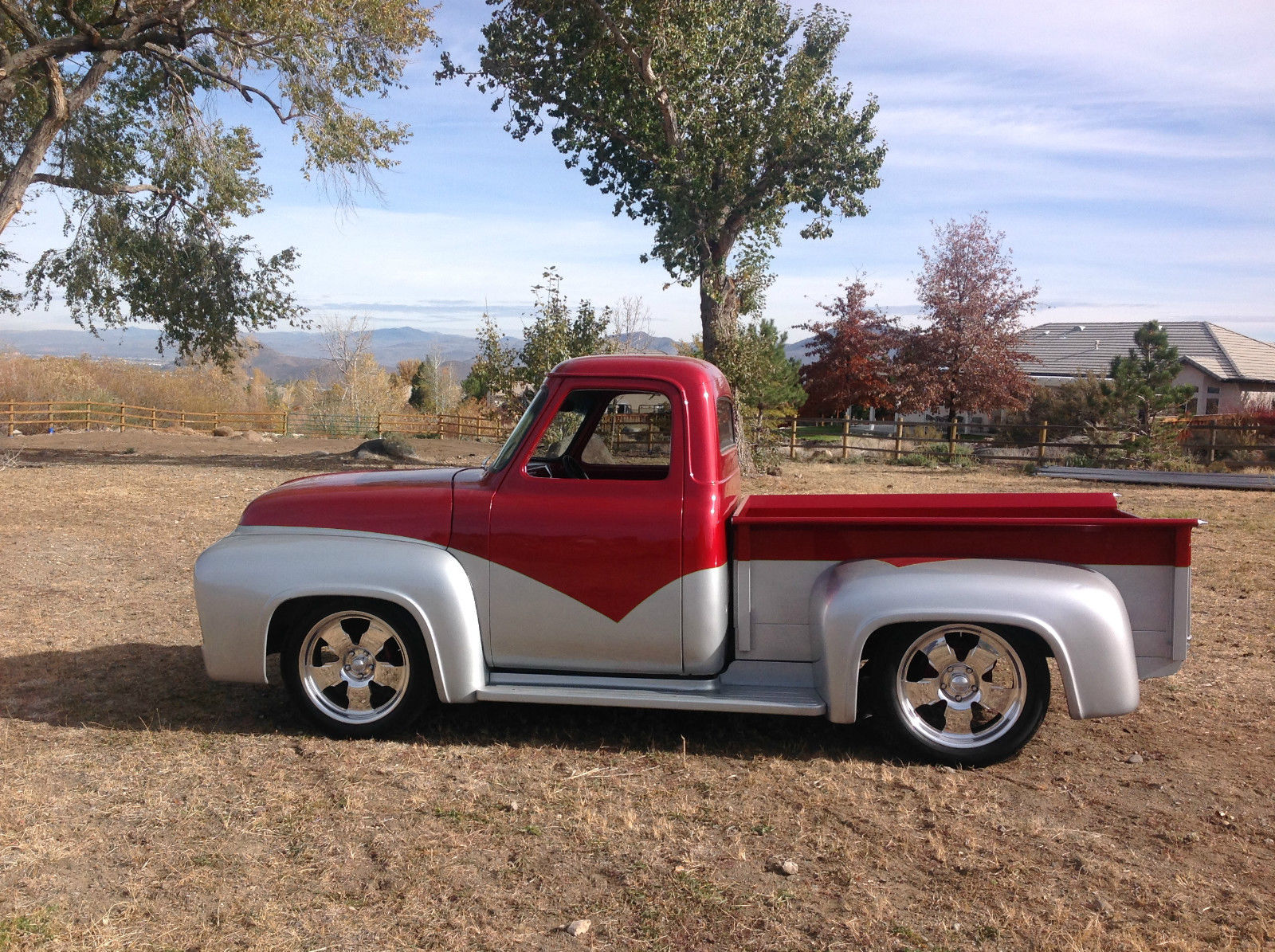 1954 Silver and Red Ford F-100 Pickup
