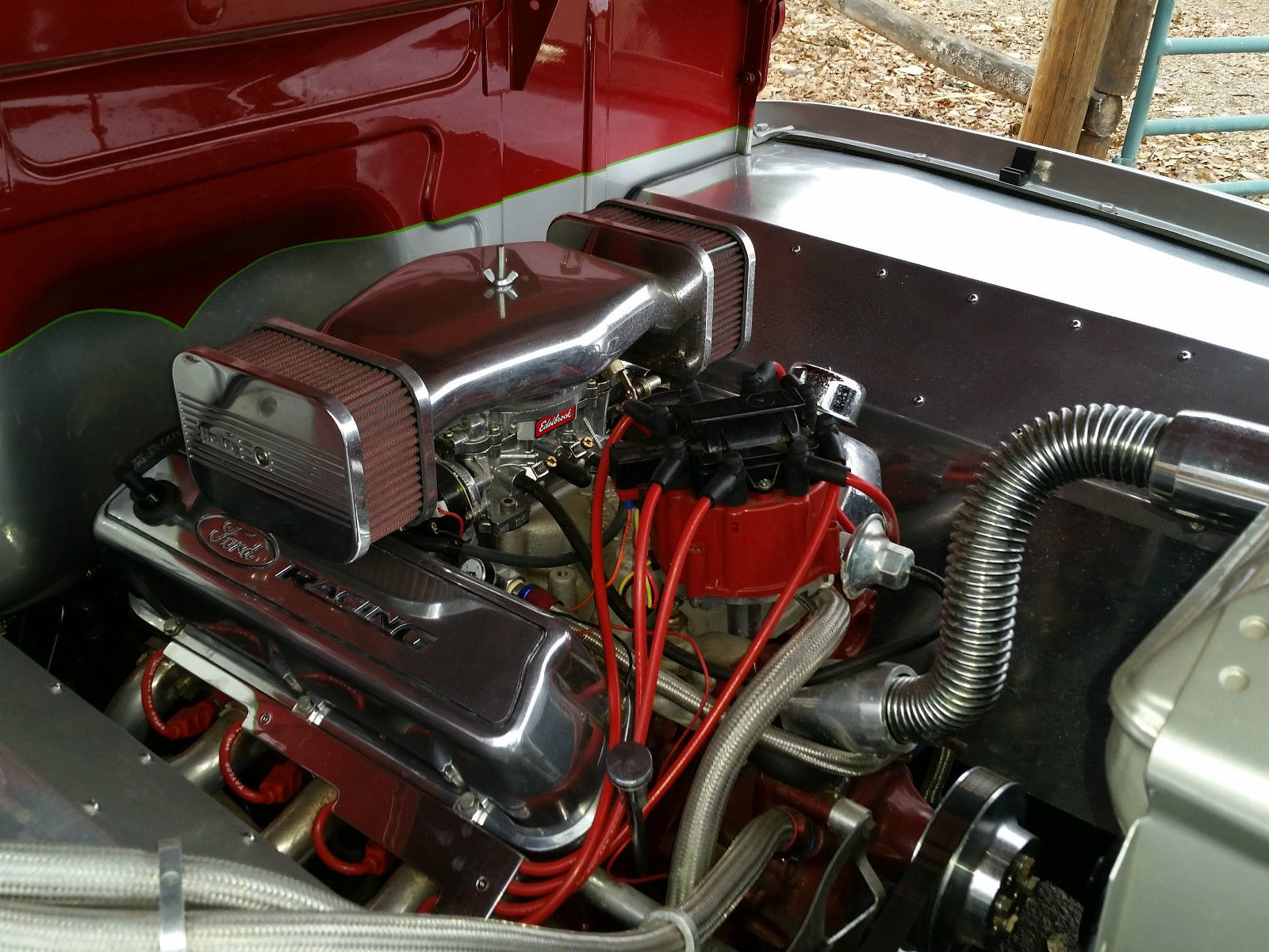 1954 Silver and Red Ford F-100 Pickup