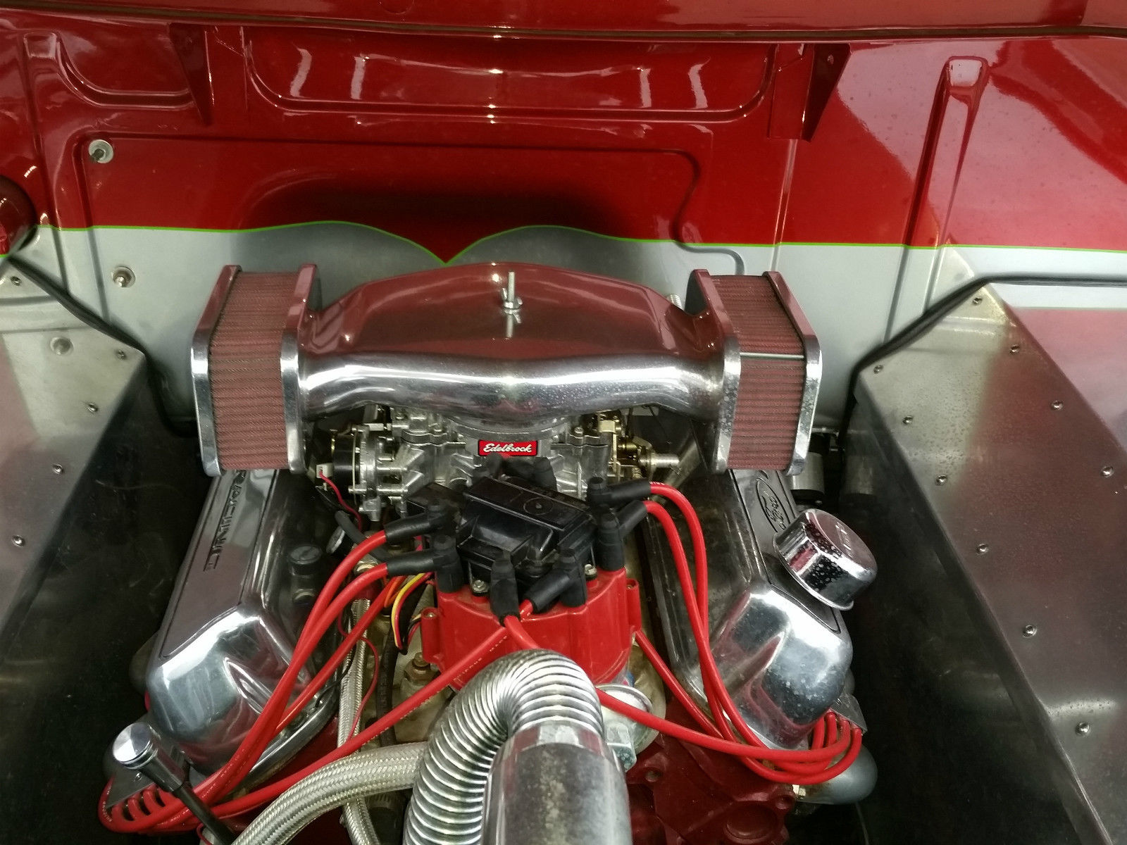 1954 Silver and Red Ford F-100 Pickup