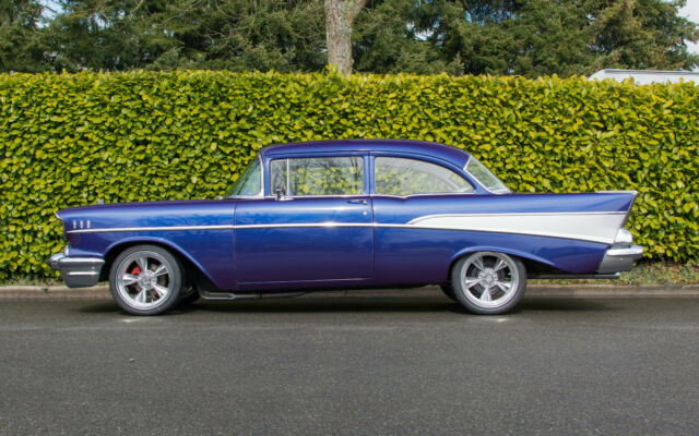 1957 Blue Chevrolet Bel Air/150/210