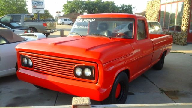 1968 red Ford F-100 Cab & Chassis