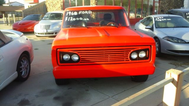 1968 red Ford F-100 Cab & Chassis
