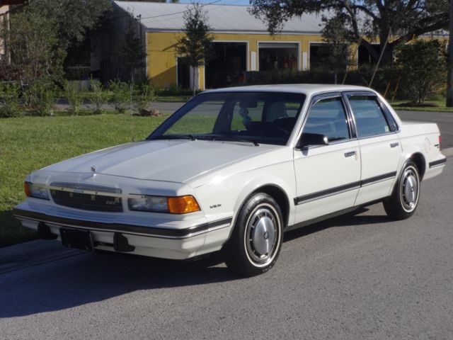 1989 White Buick Century Sedan
