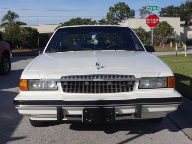 1989 White Buick Century Sedan