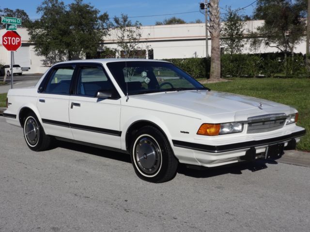 1989 White Buick Century Sedan