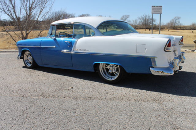 1955 ELECTRIC BLUE / WHITE Chevrolet Bel Air/150/210 HARDTOP