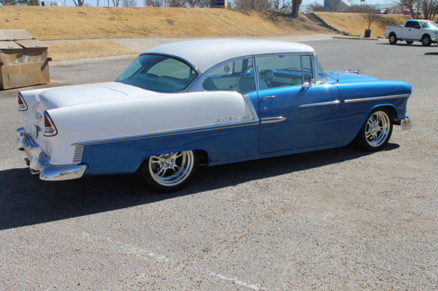 1955 ELECTRIC BLUE / WHITE Chevrolet Bel Air/150/210 HARDTOP